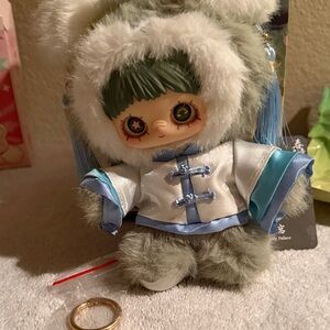 Adorable Plush Doll with White and Blue Outfit.  MAYMEI V3 series